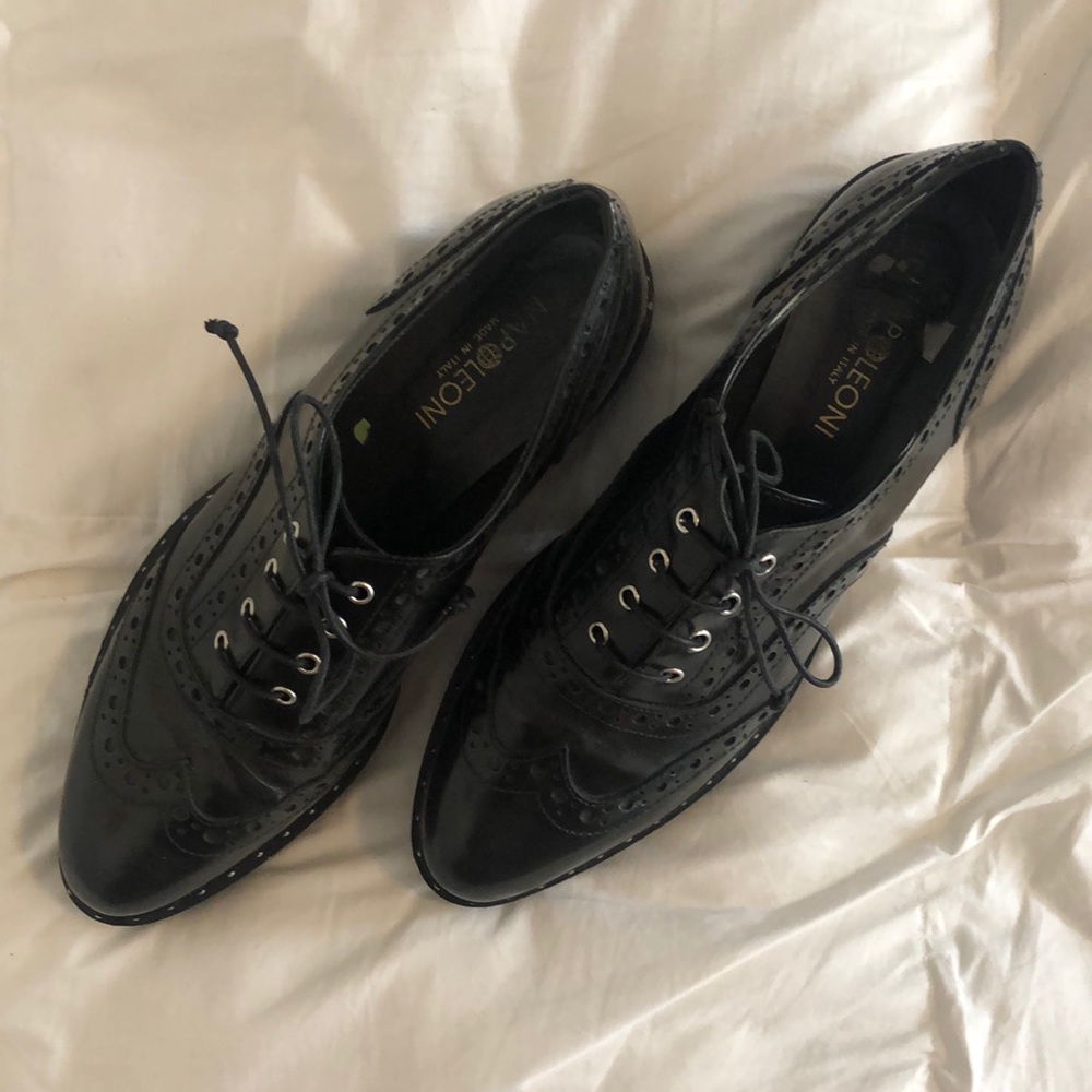 Studded Leather Creeper Oxfords